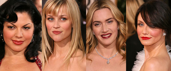 The Golden Globes Red Carpet: Bold Lips The Golden Globes Red Carpet: Bold Lips